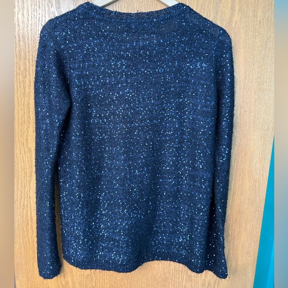 The Limited sweater, size Medium, blue silver sparkly, navy blue,Limited Sweater - Picture 7 of 16